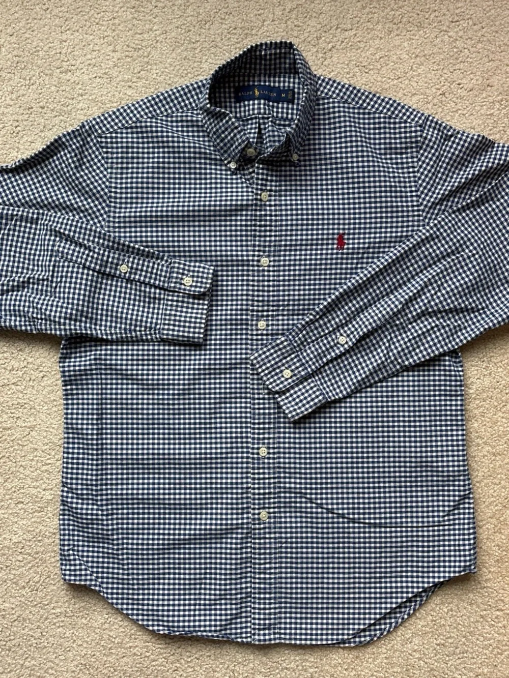 Polo by Ralph Lauren Navy & White Gingham Button-Down Shirt